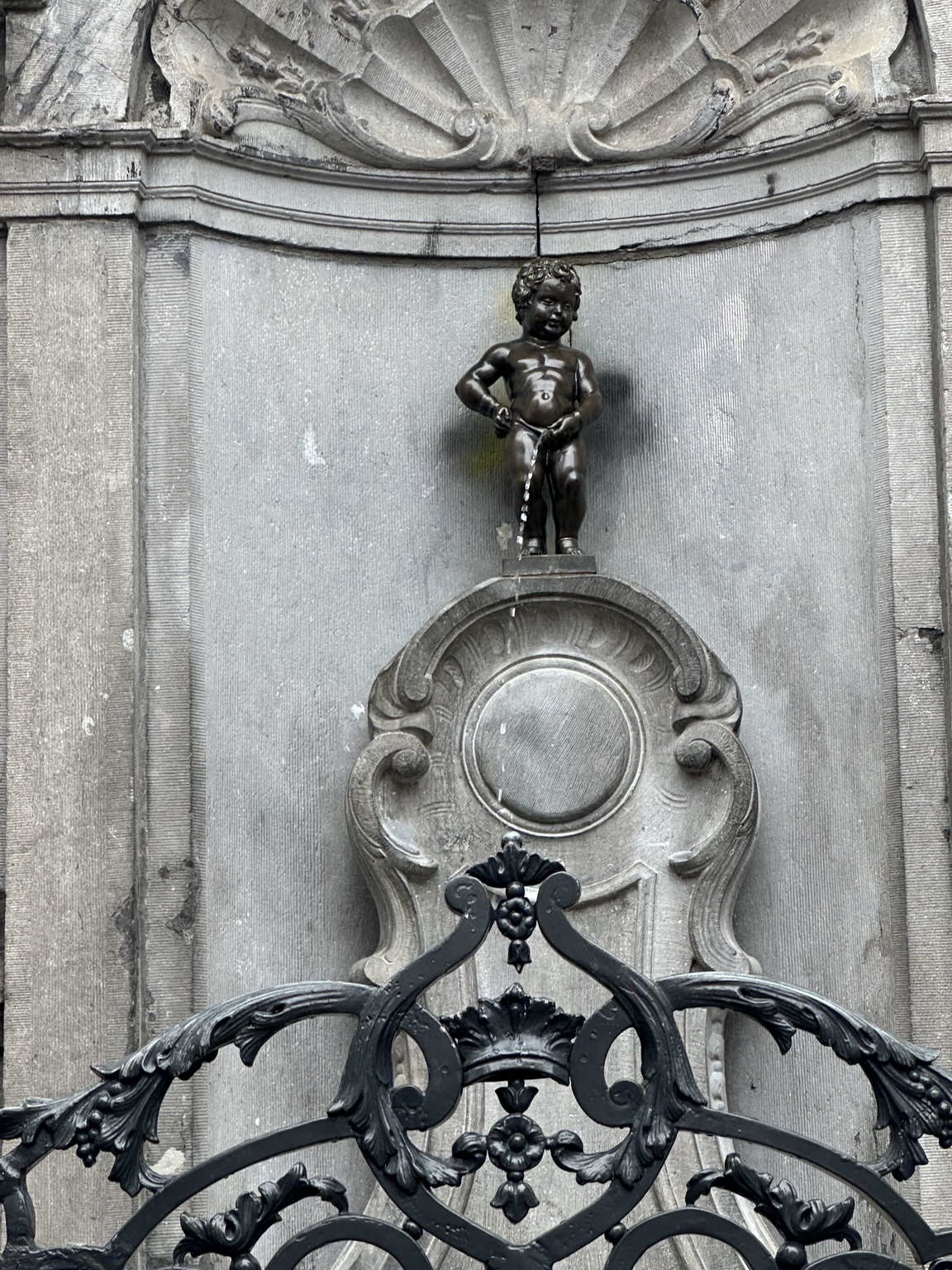 The Manneken Pis statue in Brussels